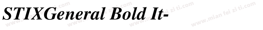 STIXGeneral Bold It字体转换